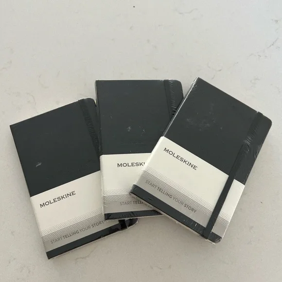 Brand New set of 3 Moleskine Classic Notebook Pocket Size - Picture 1 of 3